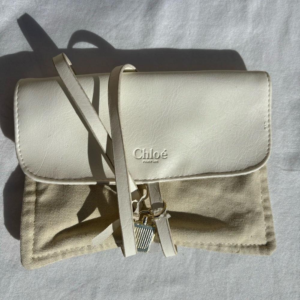 Chloé Cream and Beige Cosmetic Pouch
